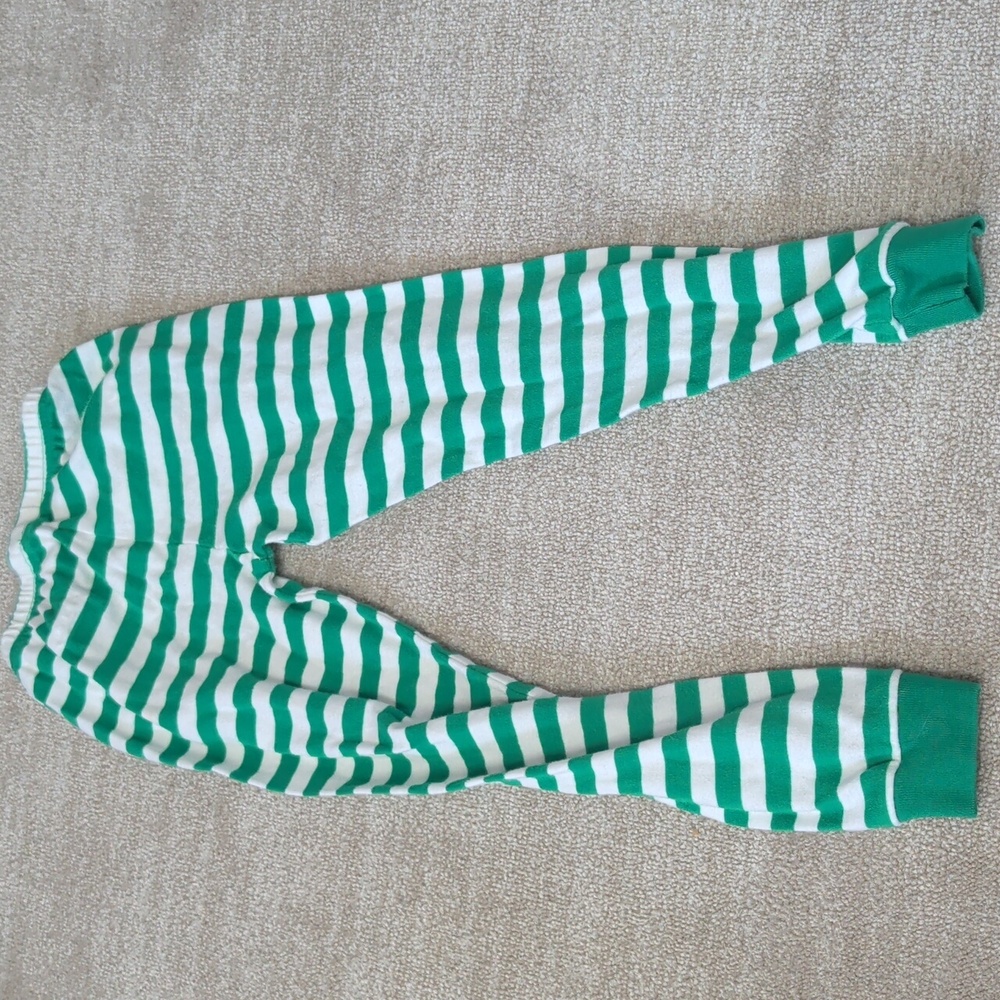 Green Striped Kids Pajamas - Picture 6 of 7
